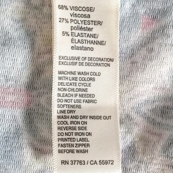 Rafaella Weekend Print Tassel Zip-Front Pullover LS Sweater - Picture 5 of 5